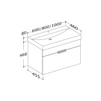 Badmöbelset Girona 100 weiß | WUS + WTP + HS + SP