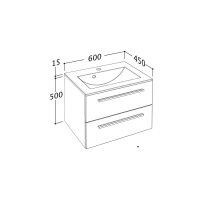 Badmöbelset Libato 60 90 120 Badmöbel Wastischunterschrank Hochglanz Sieper