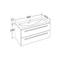 Badmöbelset Libato 60 90 120 Badmöbel Wastischunterschrank Hochglanz Sieper